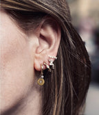 Boucles d'oreilles Happy (Acier doré)