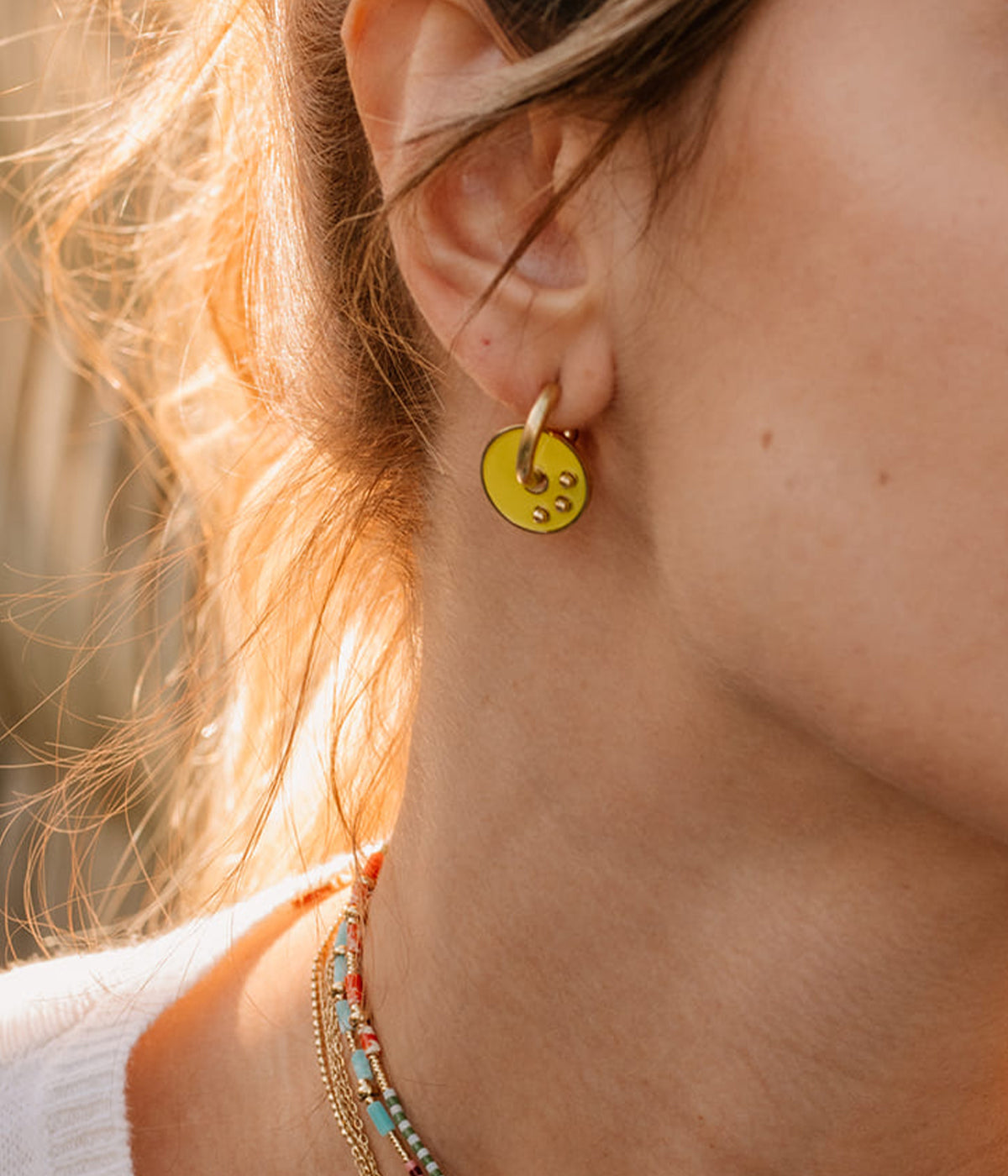 Boucles d'oreilles Heidi (Acier doré)