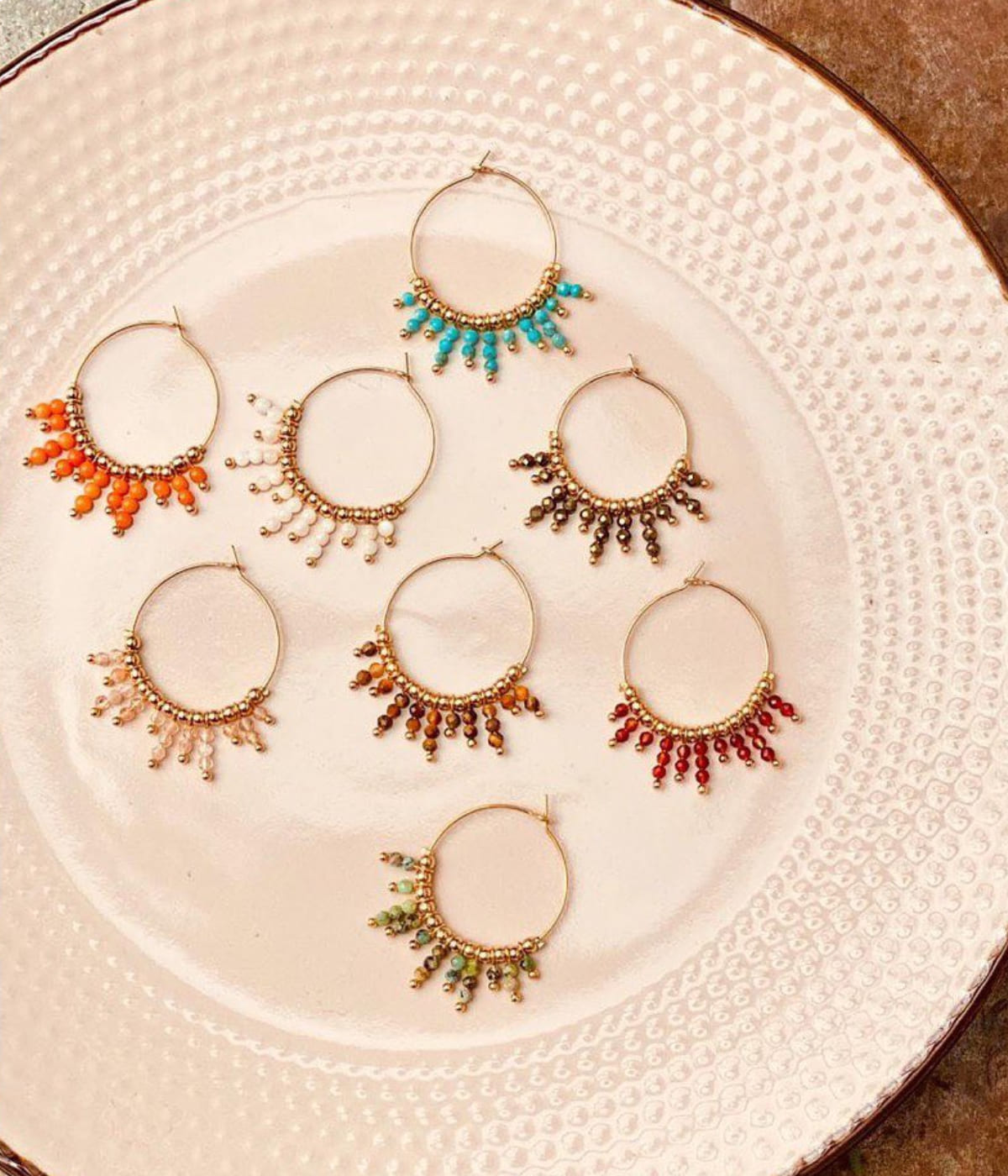 Boucles d'oreilles Incas (Acier doré)