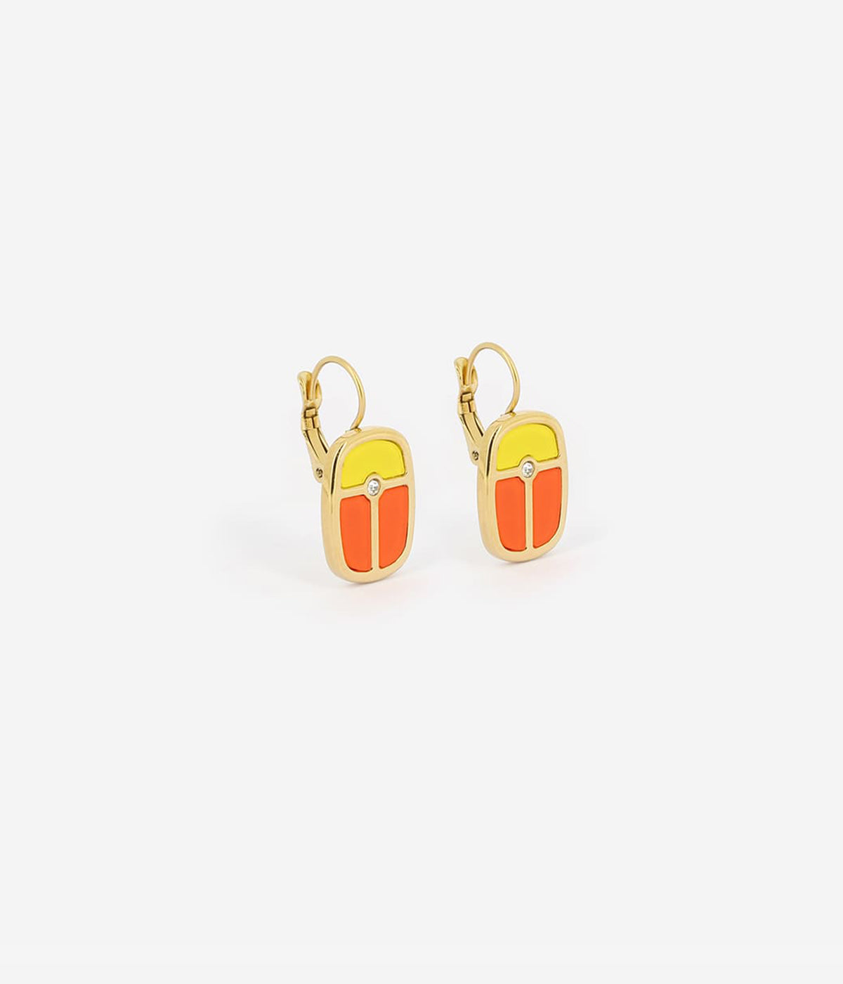 Boucles d'oreilles Karabos (Acier doré)