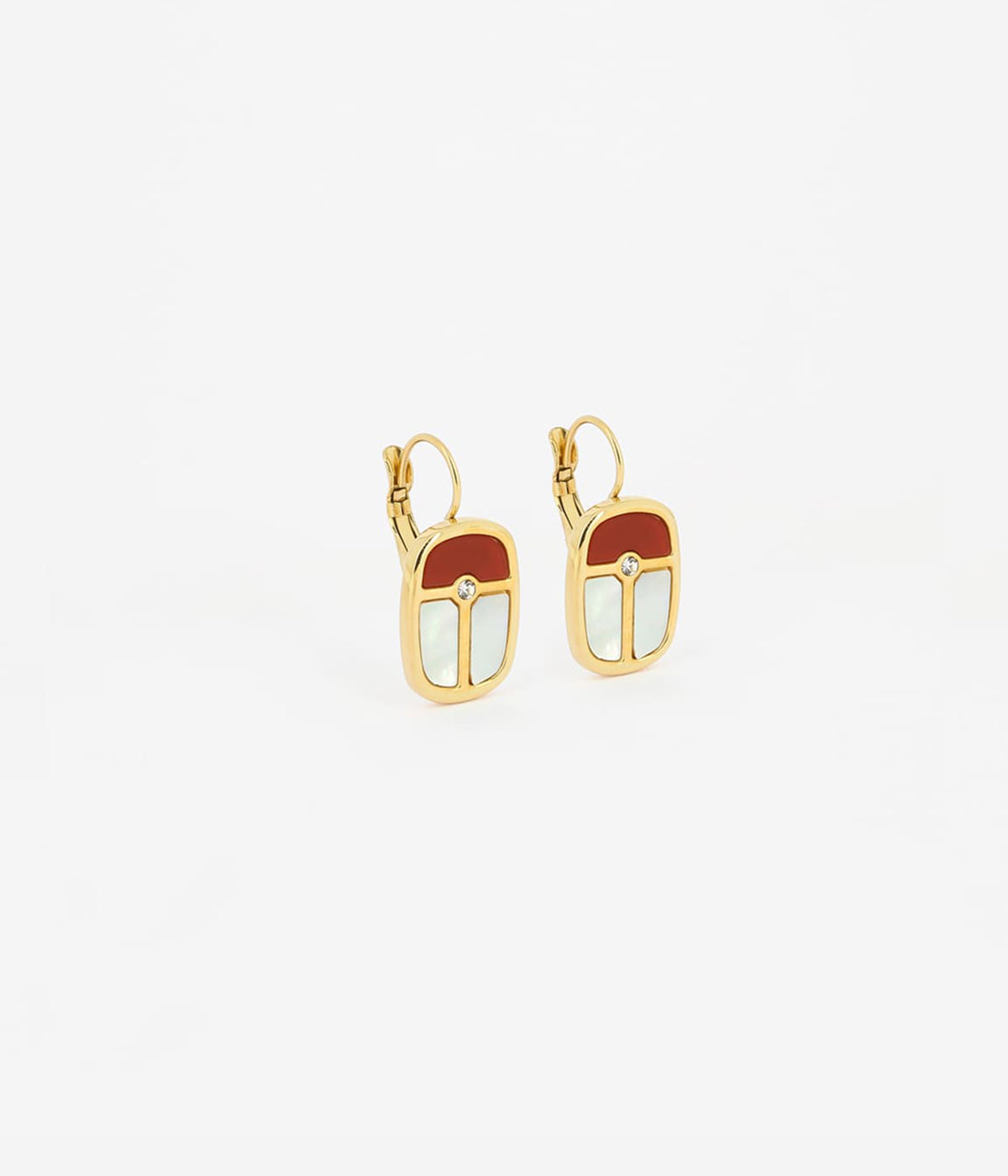 Boucles d'oreilles Karabos (Acier doré)