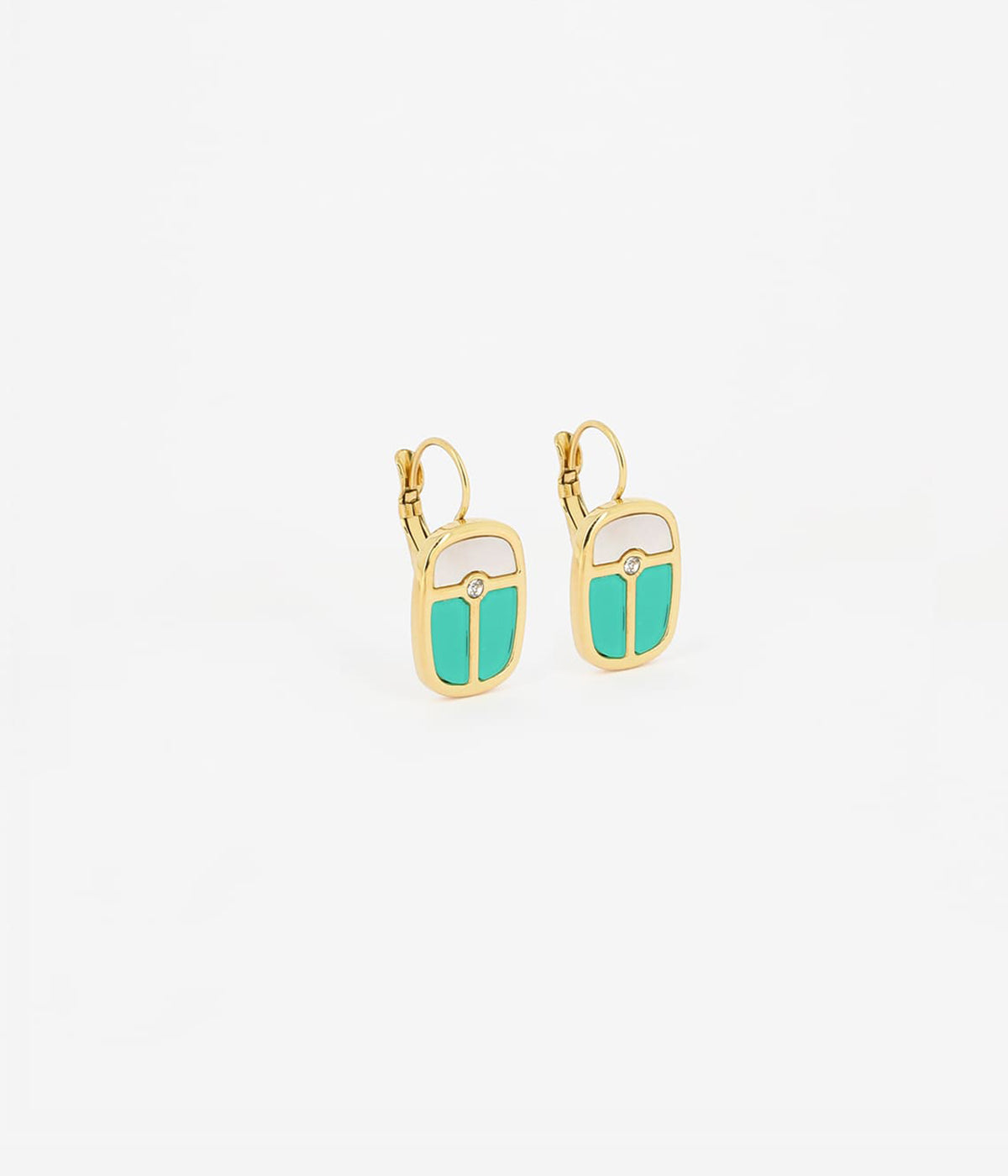 Boucles d'oreilles Karabos (Acier doré)