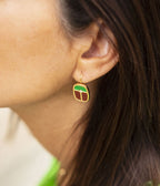 Boucles d'oreilles Karabos (Acier doré)