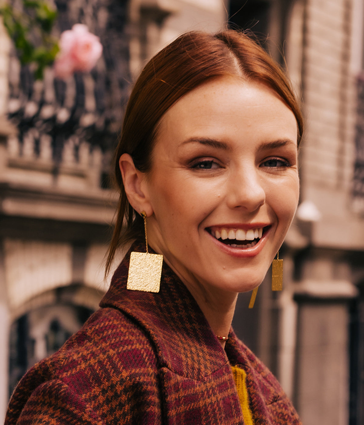 Boucles d'oreilles Leeds (Acier doré)