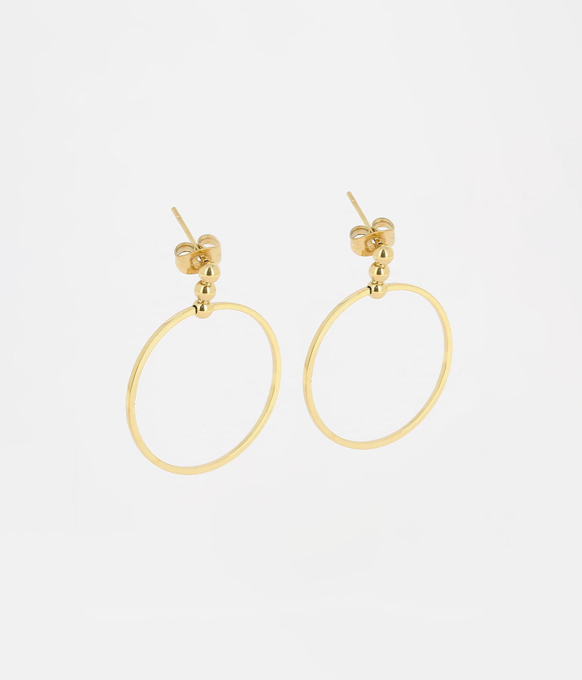 Boucles d'oreilles Mini Honoré (Acier doré)