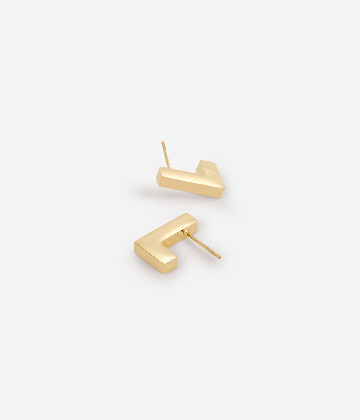 Boucles d'oreilles Noon (Acier doré)