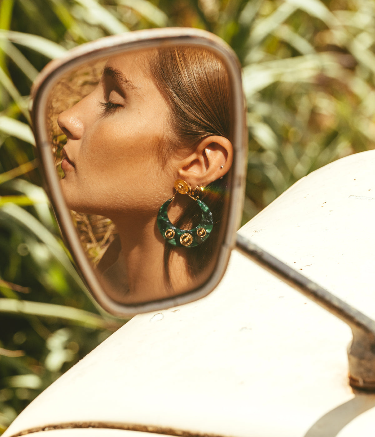 Boucles d'oreilles Pretresse (Acier doré)