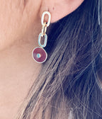 Boucles d'oreilles Rolling (Acier doré)