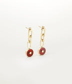 Boucles d'oreilles Rolling (Acier doré)