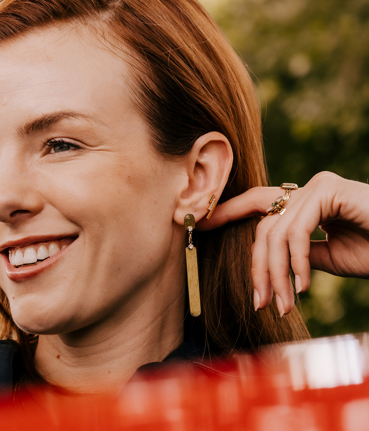 Boucles d'oreilles Yapal (Acier doré)