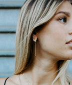 Boucles d'oreilles Sword (Acier doré)
