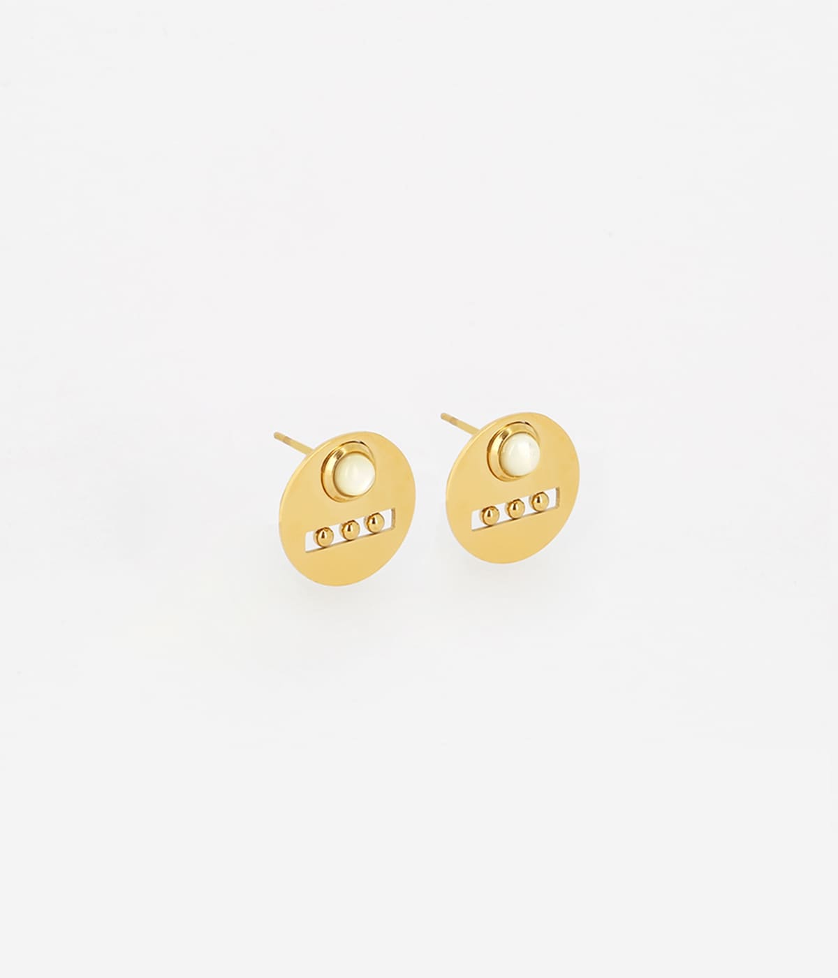 Boucles d'oreilles Thèbes (Acier doré)