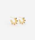 Boucles d'oreilles Wheel (Acier doré)