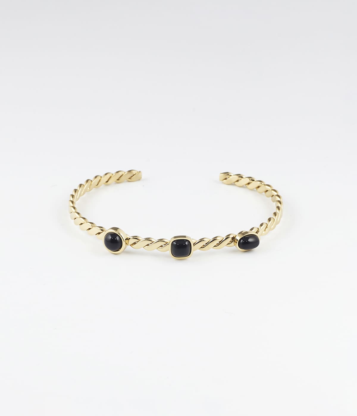 Bracelet Jonc Tresse (Acier doré)