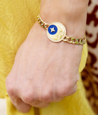 Bracelet Nuit Etoilée (Acier doré)