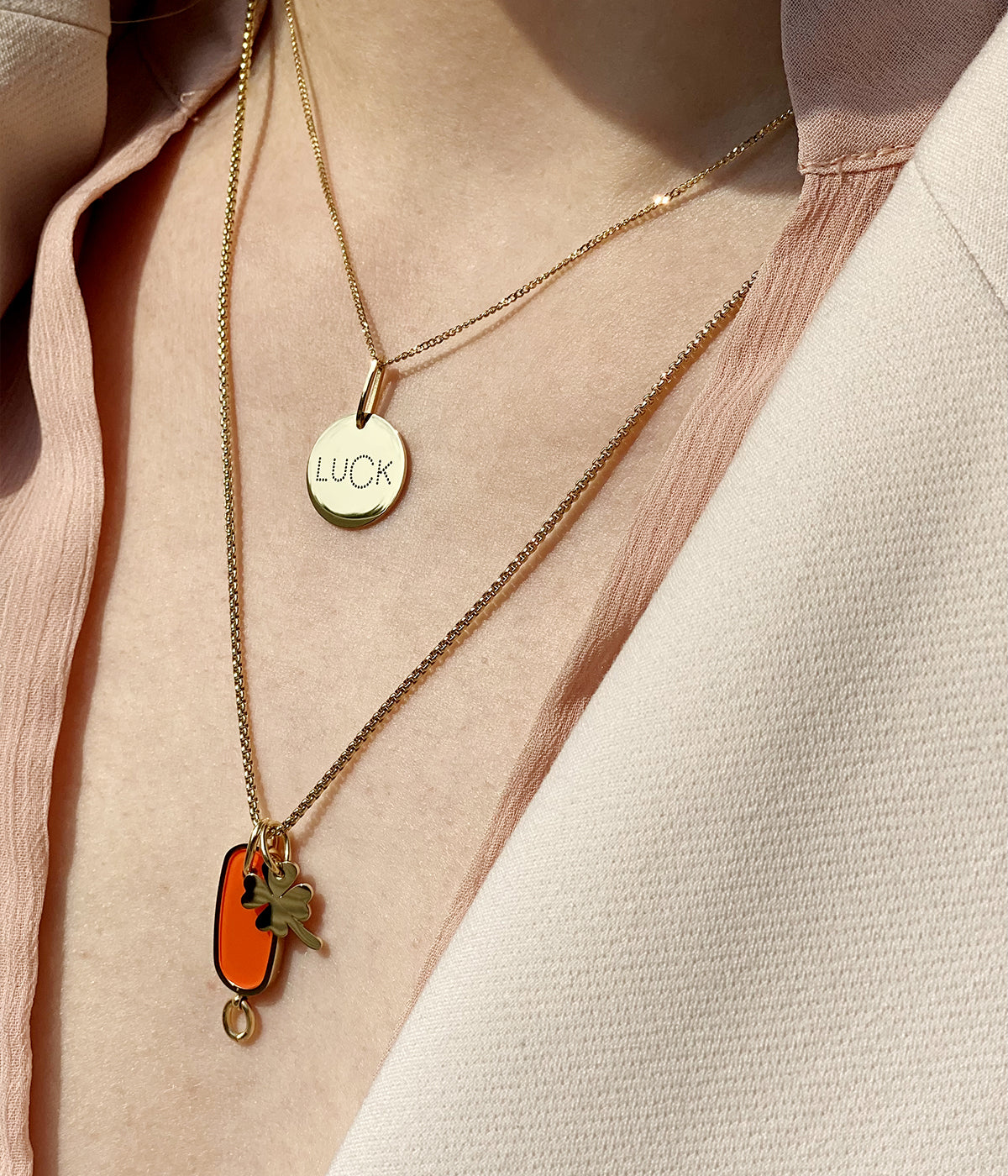 Collier Luck (Acier doré)