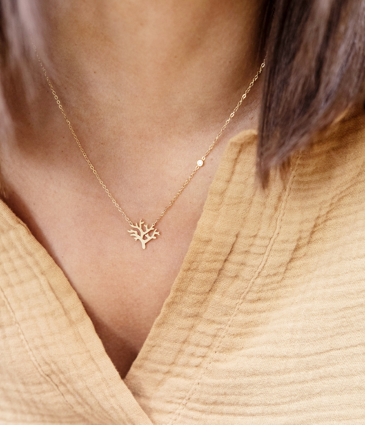 Collier Arbol (Acier doré)