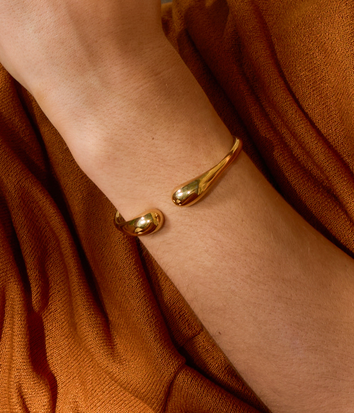 Bracelet Jonc Aurèle (Acier doré)