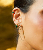Boucles d'oreilles Eusèbe (Acier doré)