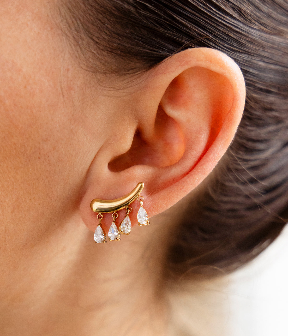 Boucles d'oreilles Poggio (Acier doré)
